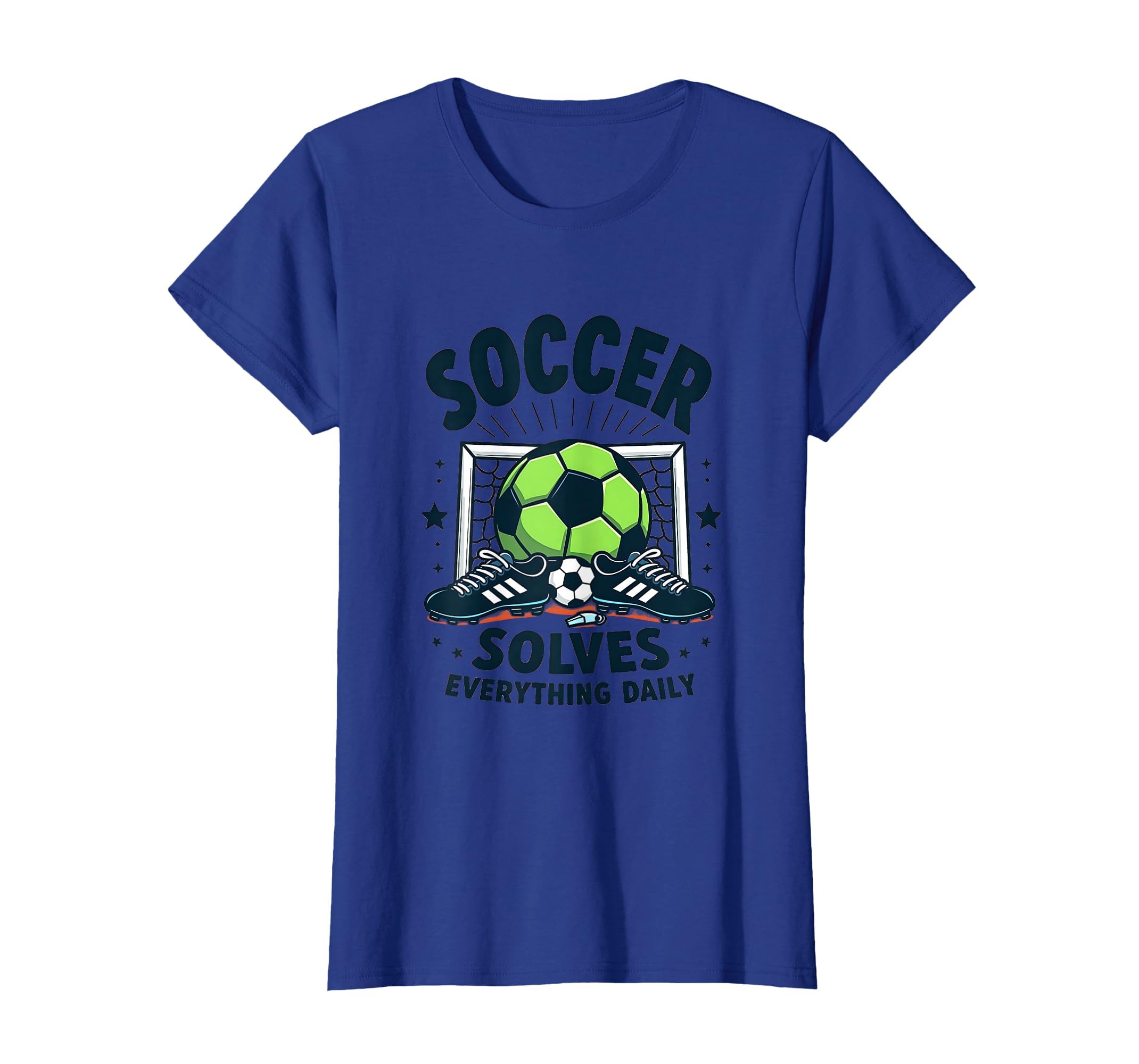 Soccer Solves Everything Daily Dad T-Shirt - Minimalist Print for Adults - T-Shirt, Sweatshirt, Hoodie