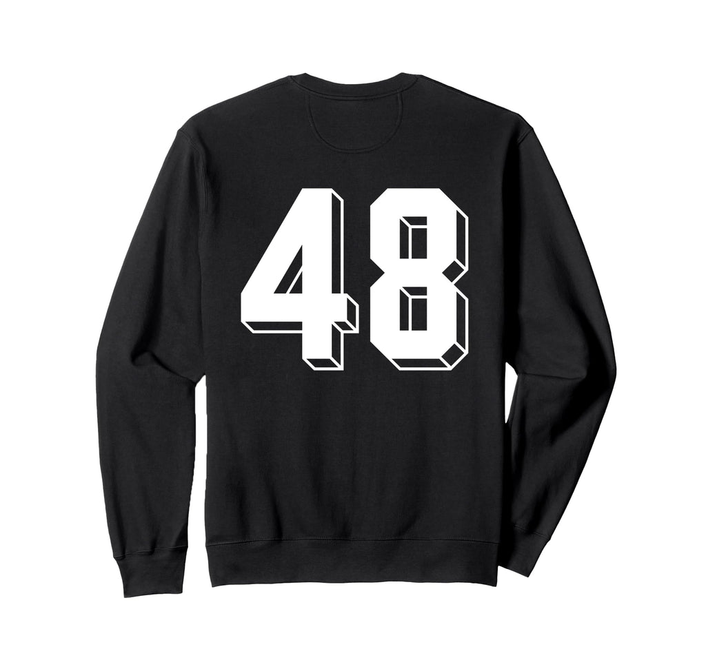 Number 48 Backside 80S 90S Team Sweatshirt - Graphic Print for Adults - T-Shirt, Sweatshirt, Hoodie