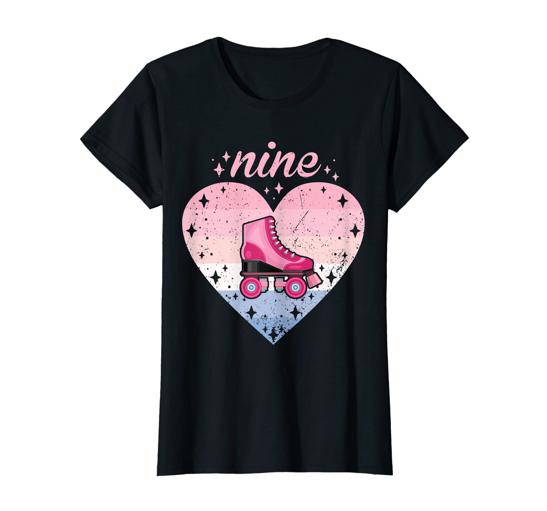 9 Year Old Roller Skating Birthday T-Shirt - Aesthetic Graphic Men Women - T-Shirt, Sweatshirt, Hoodie