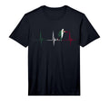 Heartbeat Ekg Pulse Mexico Mexican Flag T-Shirt - Graphic Print Unisex - T-Shirt, Sweatshirt, Hoodie