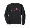 Croatian Pride Heartbeat Ekg Pulse Sweatshirt - Graphic Print for Adults - T-Shirt, Sweatshirt, Hoodie