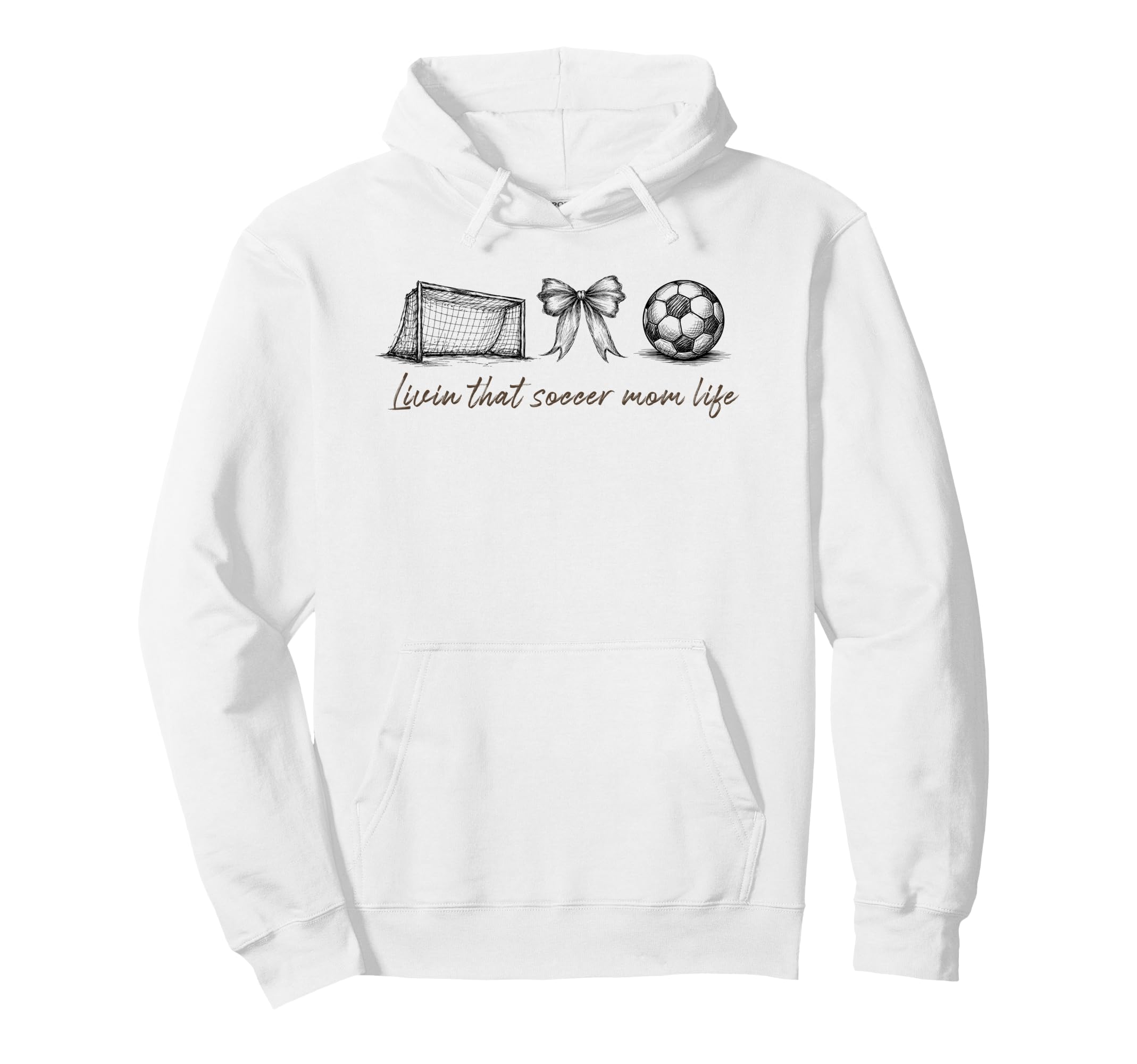 Livin That Soccer Mom Life Soccer Moms Hoodie - Minimalist Print Men Women - T-Shirt, Sweatshirt, Hoodie