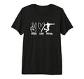 Peace Love Futsal Funny Futsal Tri T-Shirt - Novelty Apparel for Adults - T-Shirt, Sweatshirt, Hoodie
