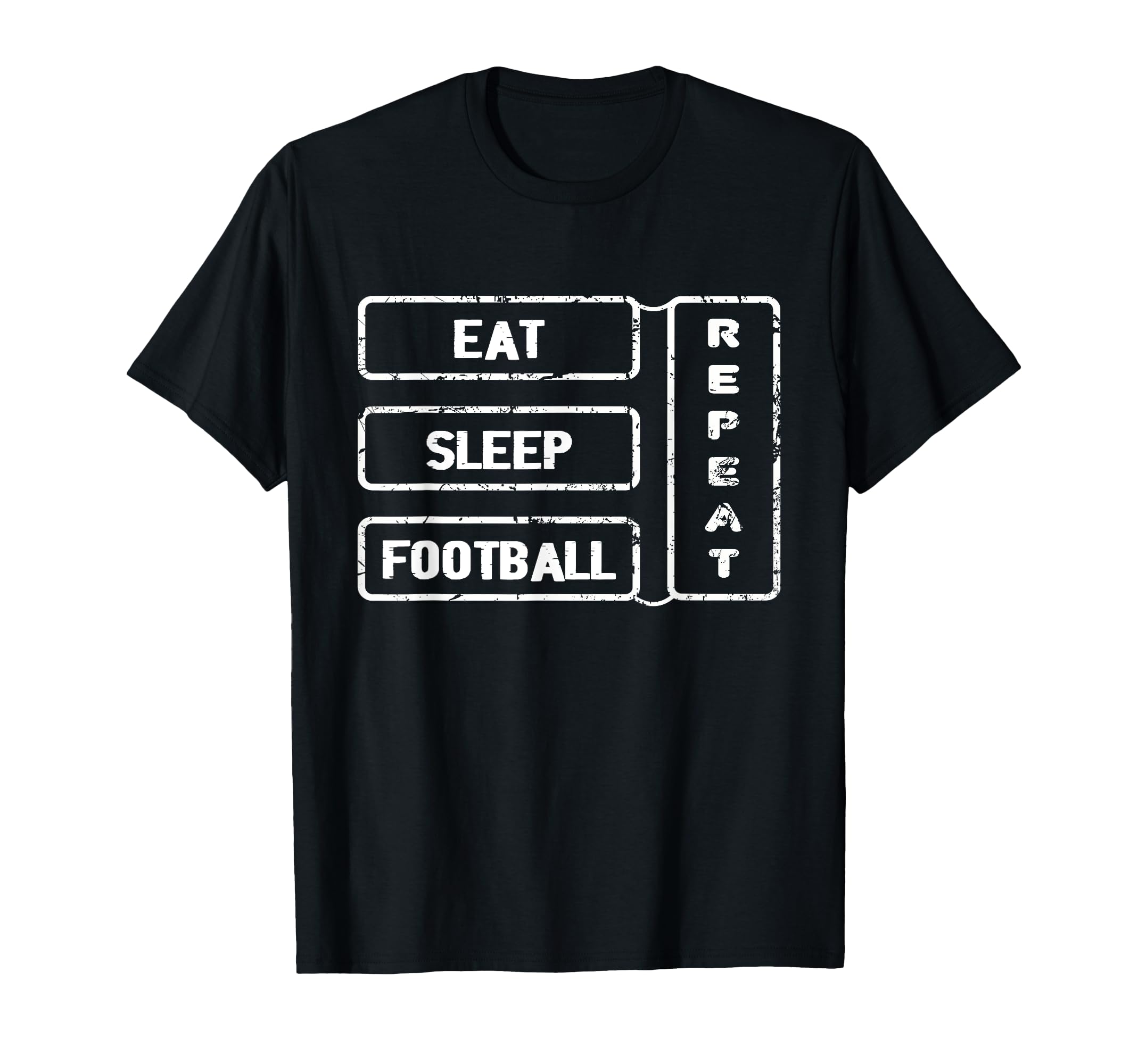 Football Fan Eat Sleep Football T-Shirt - Custom Art Print Men Women - T-Shirt, Sweatshirt, Hoodie