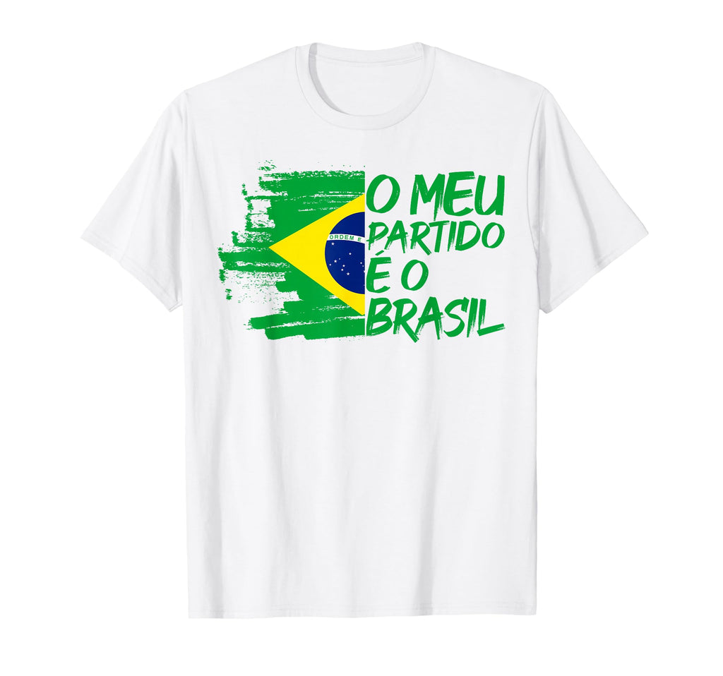Meu Partido E O Brasil Flag Jair T-Shirt - Minimalist Print Men Women - T-Shirt, Sweatshirt, Hoodie
