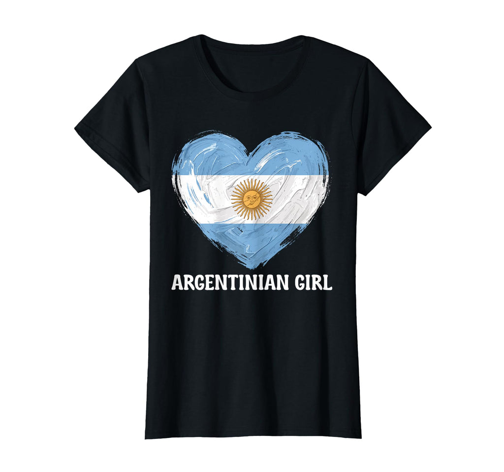 Argentinian Flag Heart Soccer Football T-Shirt - Graphic Print Unisex - T-Shirt, Sweatshirt, Hoodie