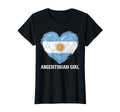 Argentinian Flag Heart Soccer Football T-Shirt - Graphic Print Unisex - T-Shirt, Sweatshirt, Hoodie