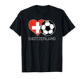 Switzerland Soccer Swiss Flag Love T-Shirt - Minimalist Print for Adults - T-Shirt, Sweatshirt, Hoodie