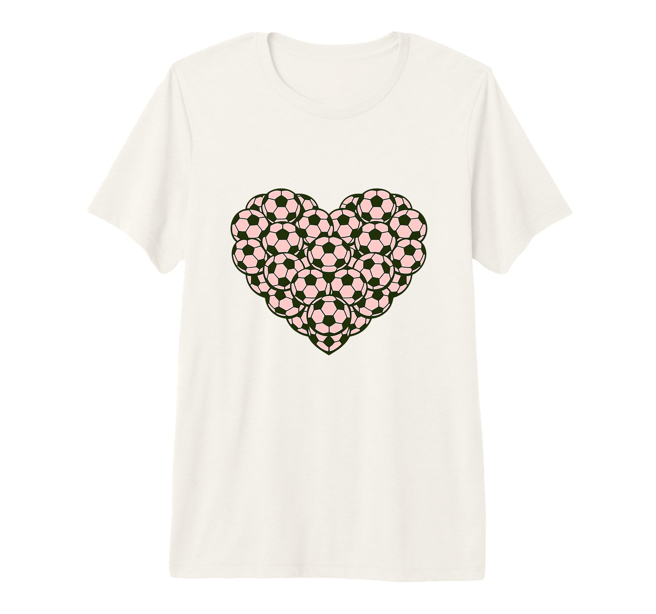 Heart Shaped Soccer Ball Art Tri T-Shirt - Casual Everyday Wear Unisex - T-Shirt, Sweatshirt, Hoodie