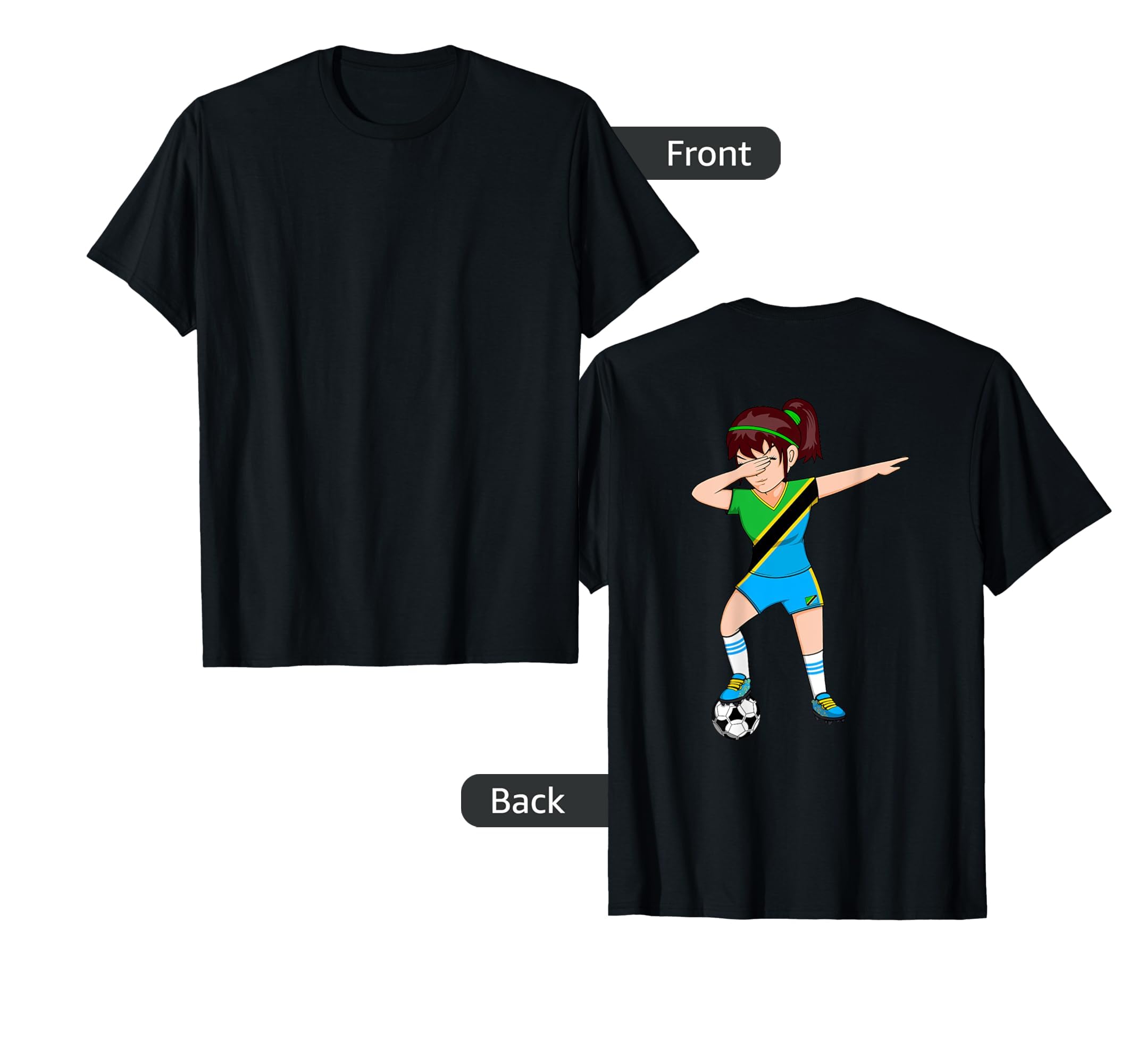 Dabbing Soccer Tanzania Jersey T-Shirt - Trendy Graphic Men Women - T-Shirt, Sweatshirt, Hoodie