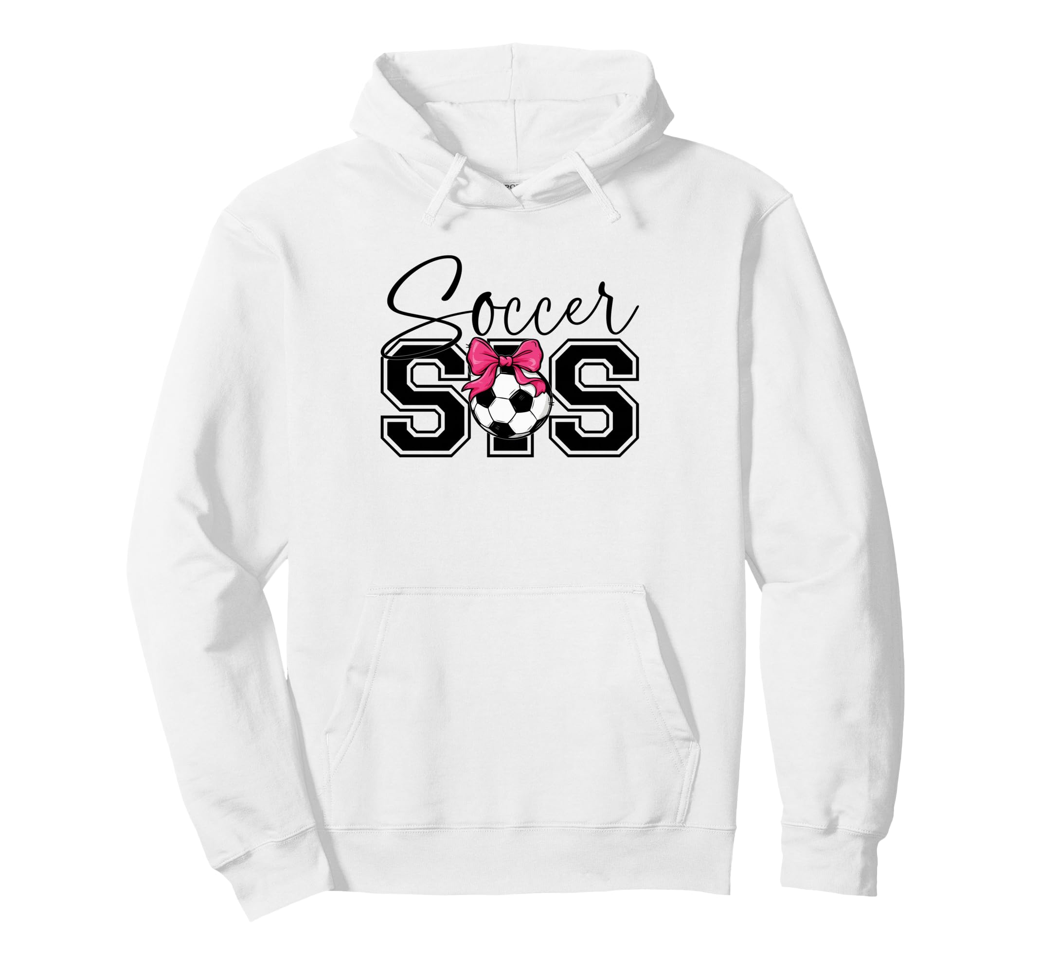 Soccer Sister Heart Big Sister Hoodie - Fun Novelty Design Men Women - T-Shirt, Sweatshirt, Hoodie