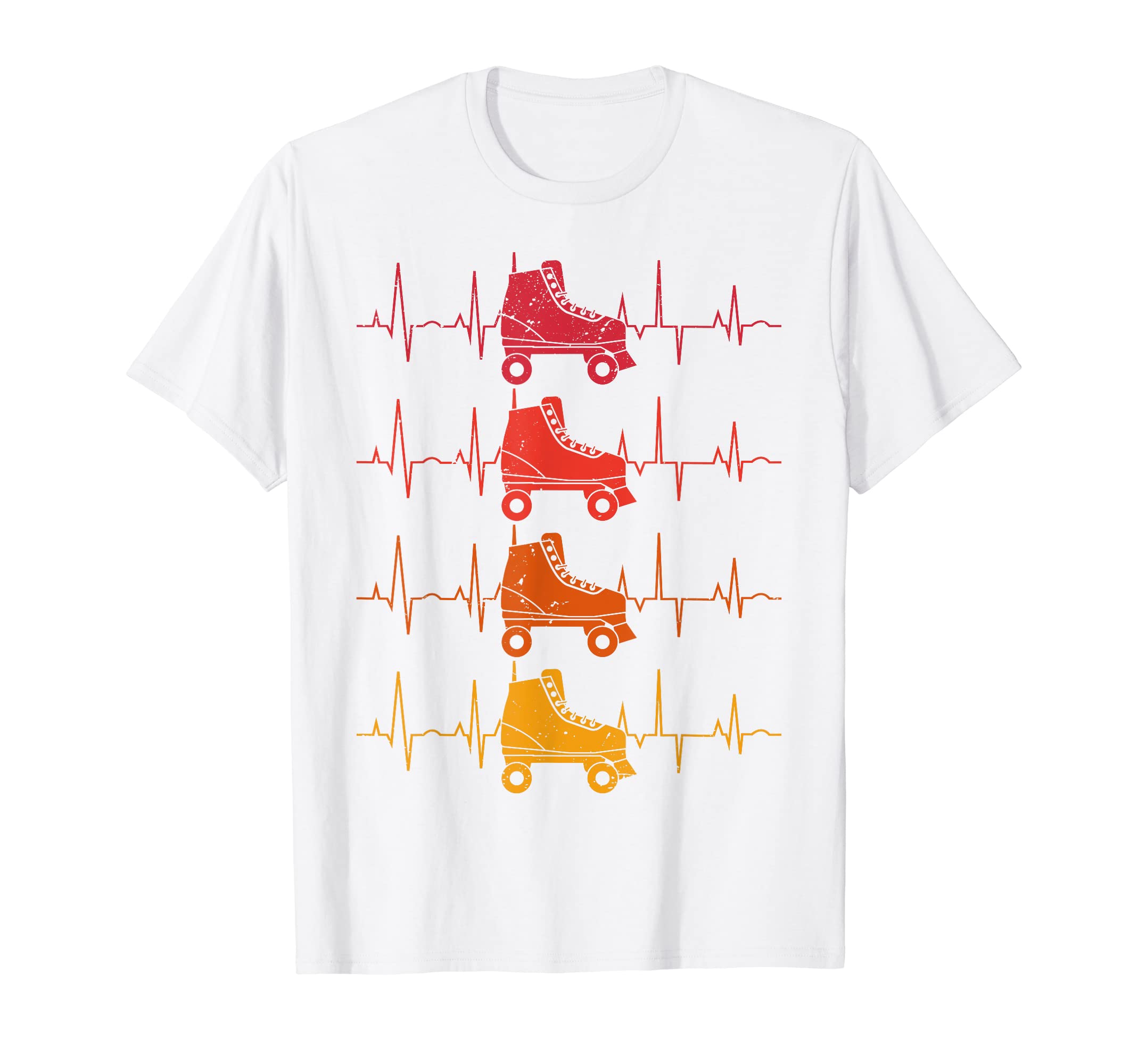 Roller Skate Heartbeat Skater T-Shirt - Casual Everyday Wear Unisex - T-Shirt, Sweatshirt, Hoodie