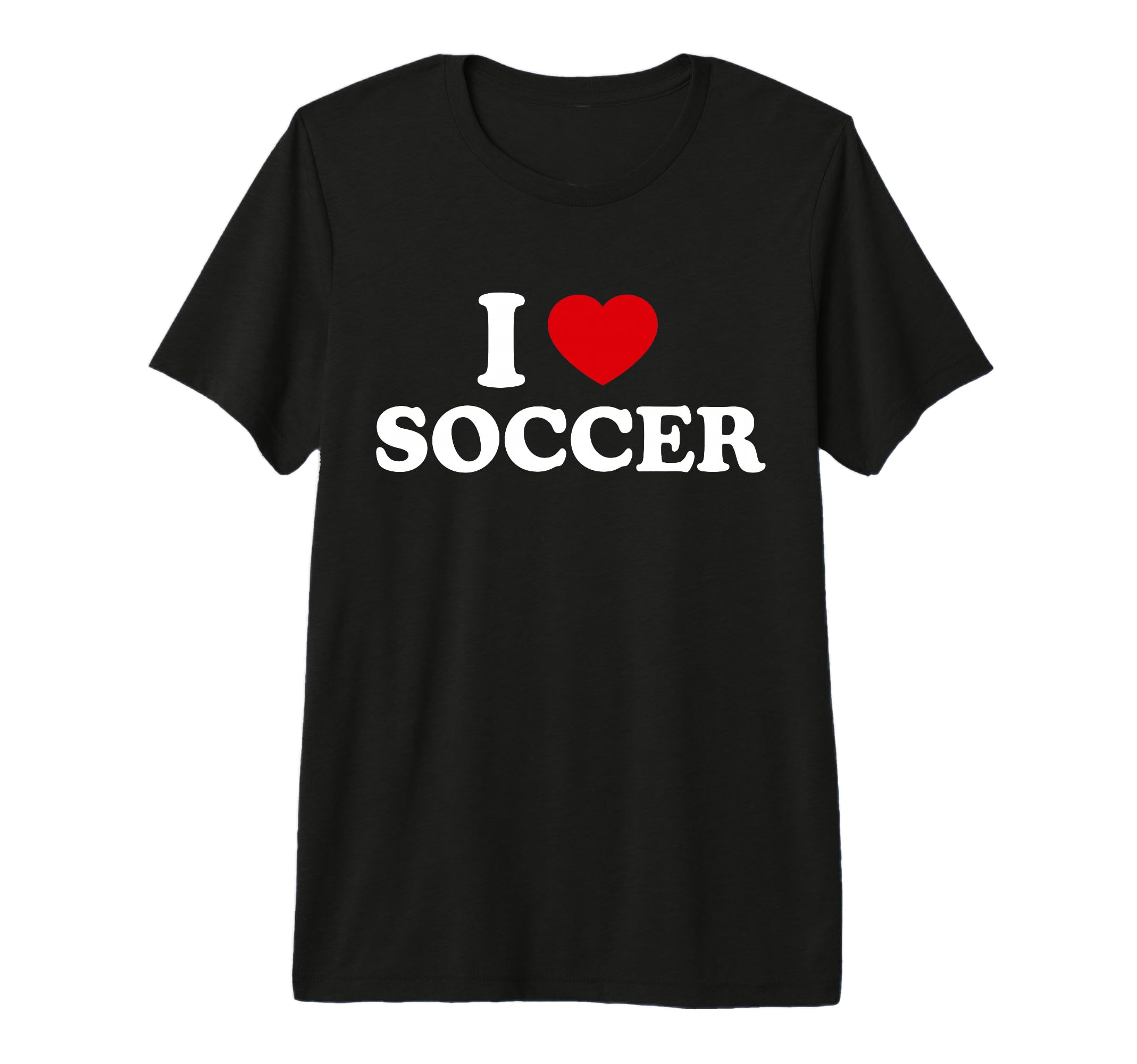 I Love Soccer Tri Blend T-Shirt - Minimalist Print Unisex - T-Shirt, Sweatshirt, Hoodie
