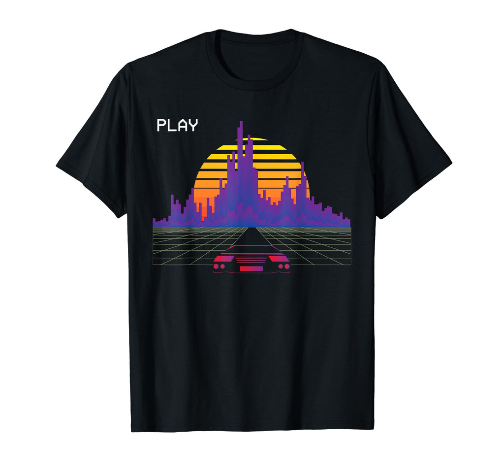 Outrun Synthwave Sunset Aesthetic Fast T-Shirt - Novelty Apparel Men Women - T-Shirt, Sweatshirt, Hoodie