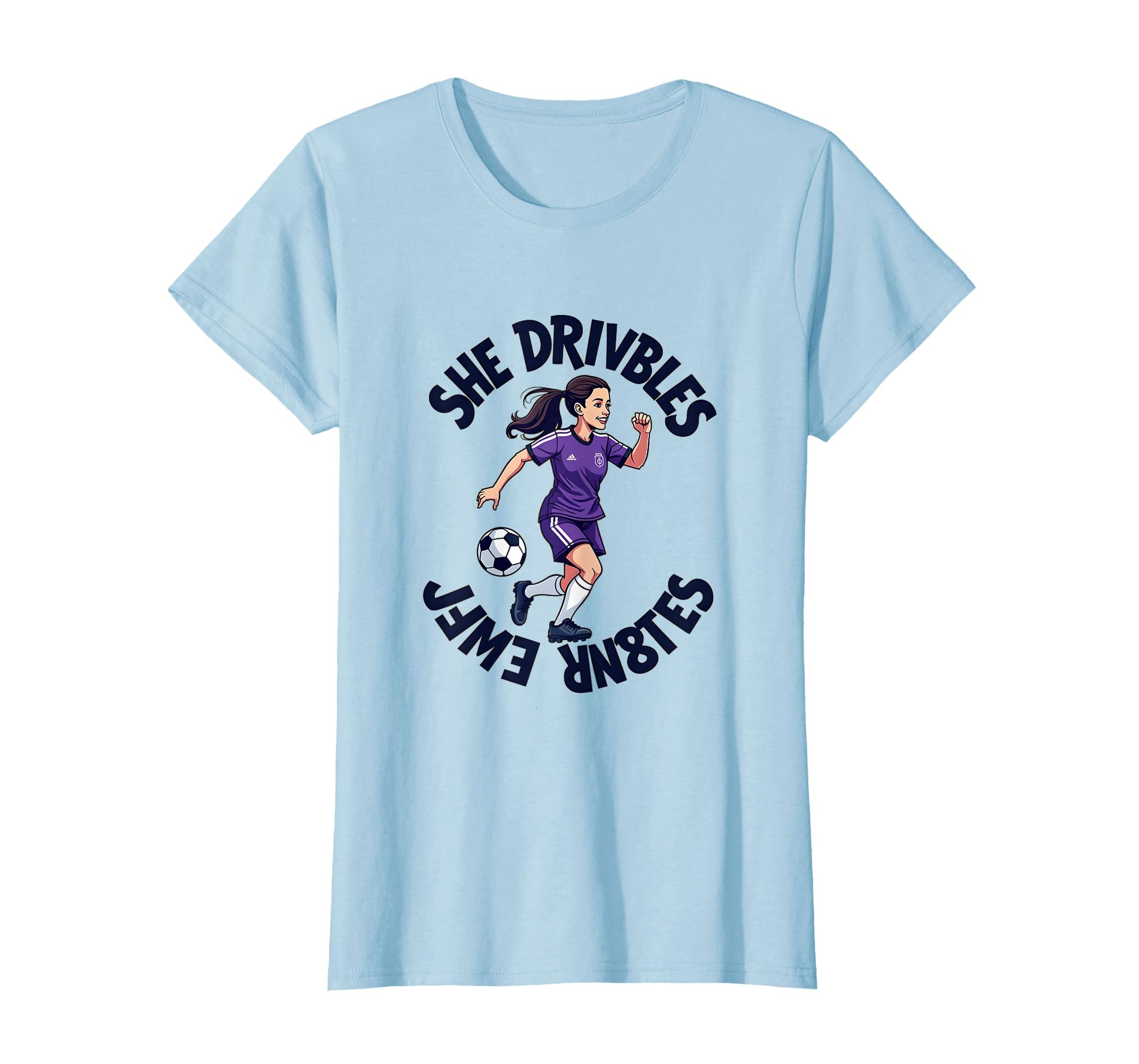 She Dribbles Ball Football Is Life Sweatshirt - Minimalist Print Unisex - T-Shirt, Sweatshirt, Hoodie