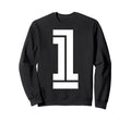1 Sports Team Number Fan Sweatshirt - Minimalist Print Unisex - T-Shirt, Sweatshirt, Hoodie