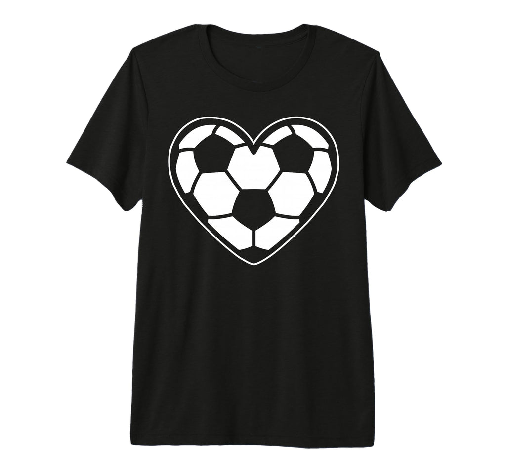 Soccer Heart Soccer Silhouette T-Shirt - Fun Novelty Design Men Women - T-Shirt, Sweatshirt, Hoodie