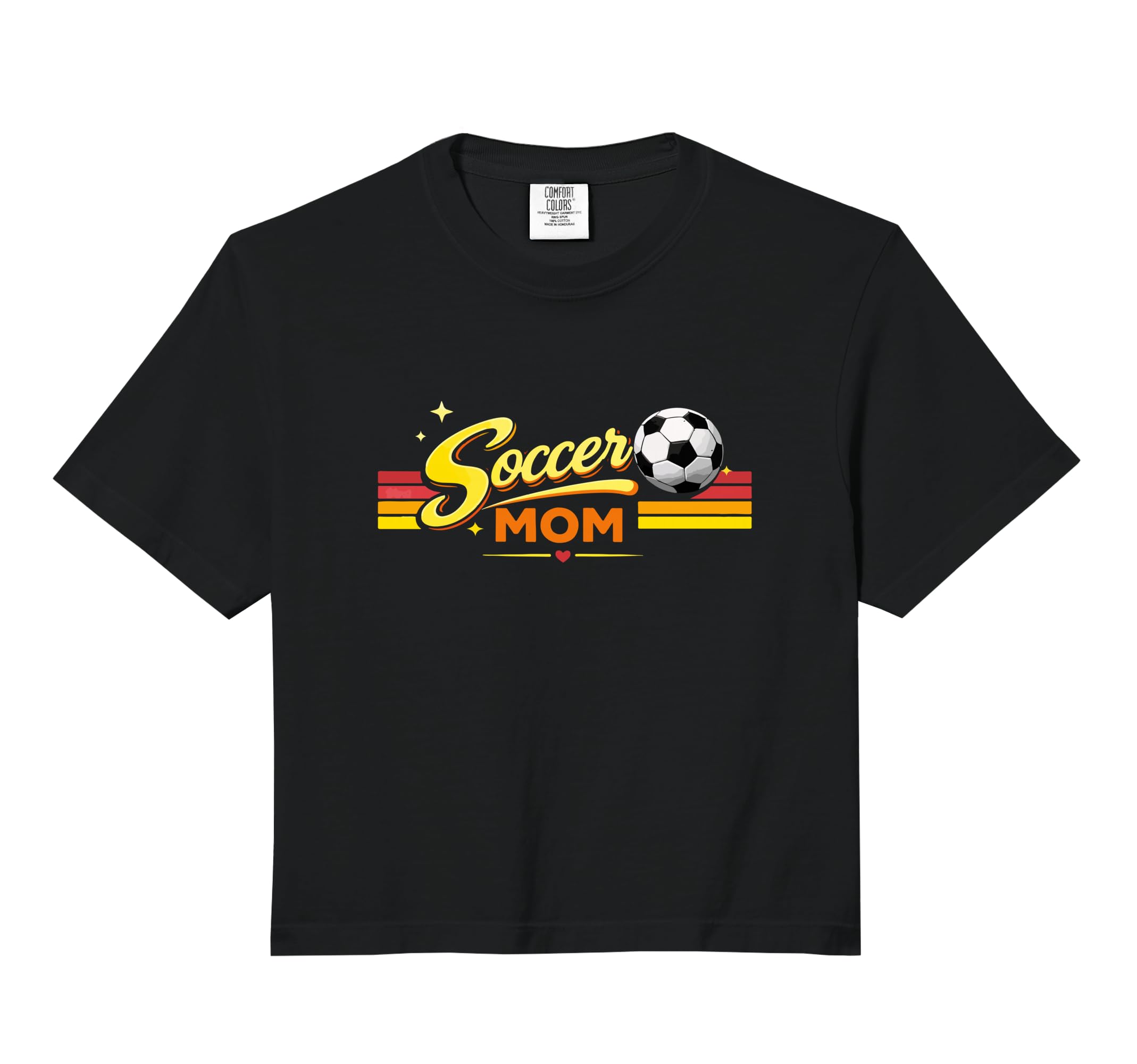 Mothers Day Soccer Mom Comfort Colors Crop T-Shirt - Trendy Graphic Unisex - T-Shirt, Sweatshirt, Hoodie
