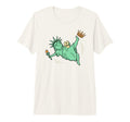 No Kings Statue Liberty Soccer Bicycle Kick T-Shirt - Graphic Print Unisex - T-Shirt, Sweatshirt, Hoodie