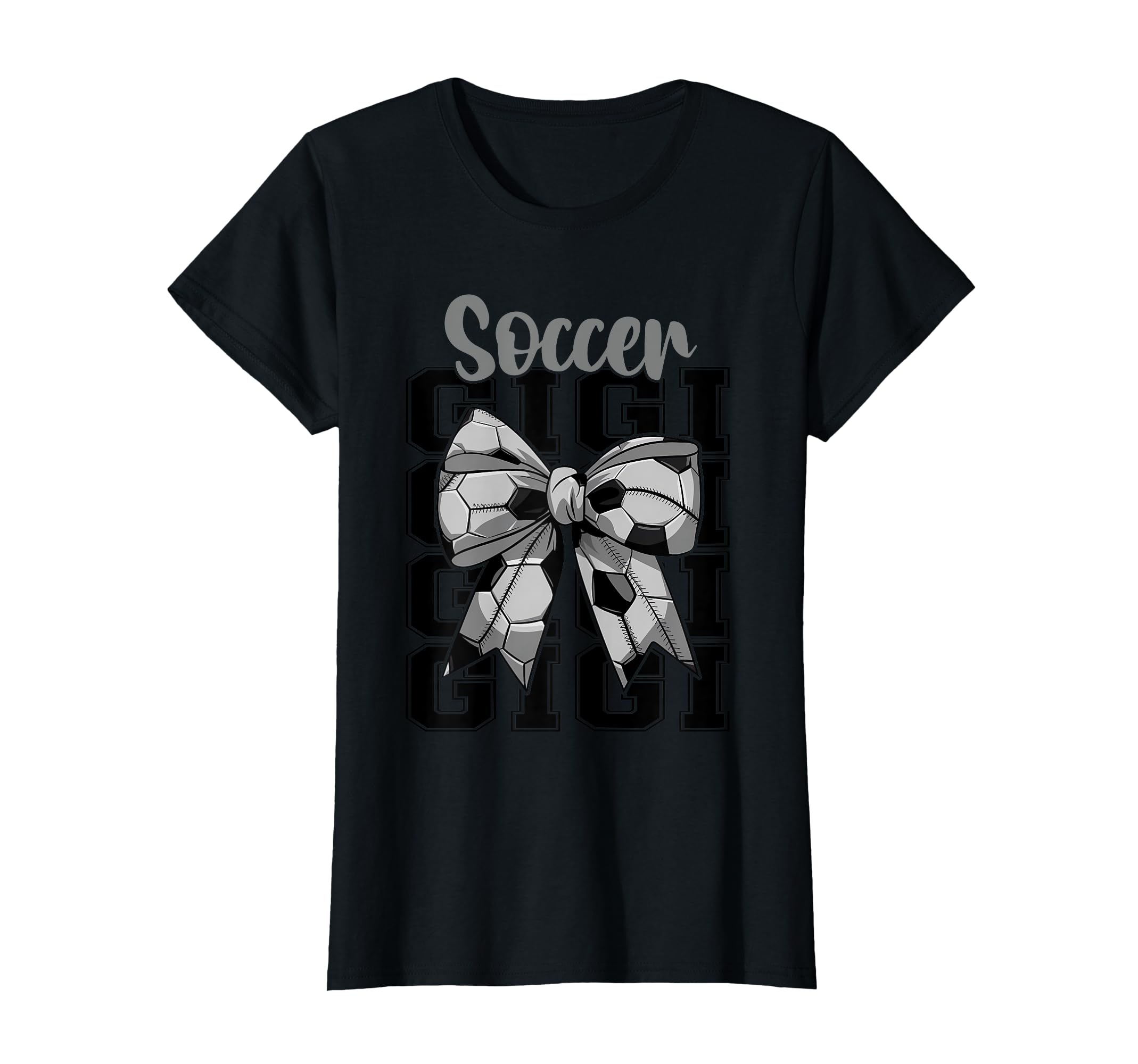 Soccer Gigi Coquette Bow Biggest T-Shirt - Fun Novelty Design for Adults - T-Shirt, Sweatshirt, Hoodie