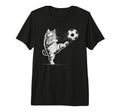 Soccer Cat Star Player Score Game T-Shirt - Minimalist Print Men Women - T-Shirt, Sweatshirt, Hoodie