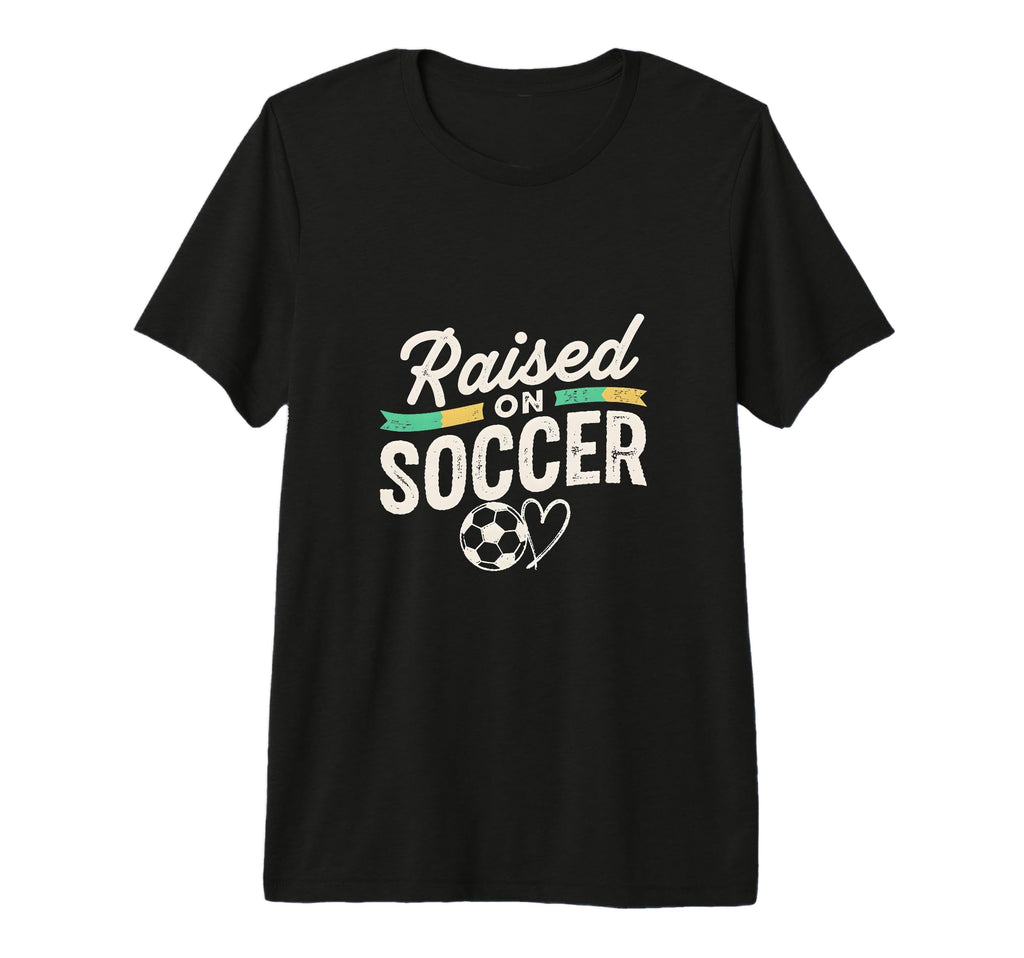 Raised Soccer Mom Family Pride Tri Blend T-Shirt - Graphic Print for Adults - T-Shirt, Sweatshirt, Hoodie