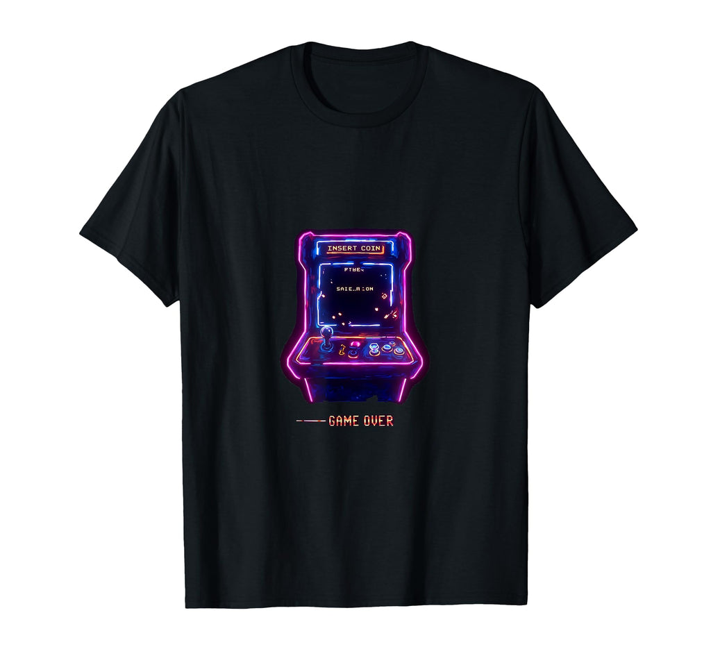 Gaming Arcade Game Over Play Player T-Shirt - Custom Art Print Men Women - T-Shirt, Sweatshirt, Hoodie
