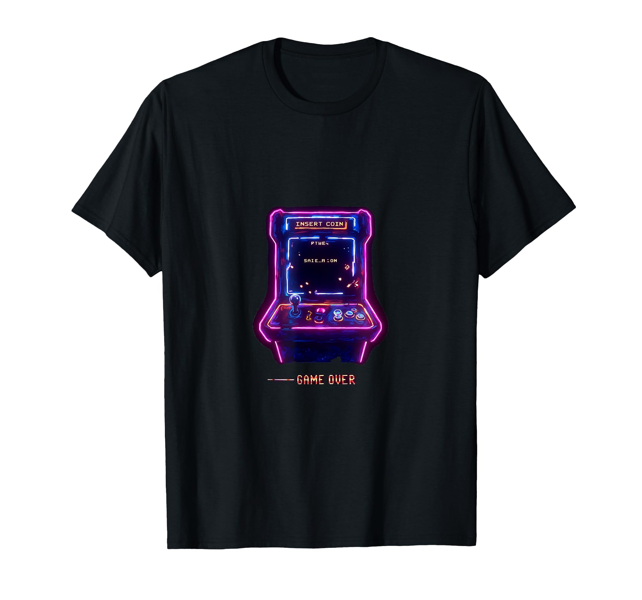 Gaming Arcade Game Over Play Player T-Shirt - Custom Art Print Men Women - T-Shirt, Sweatshirt, Hoodie