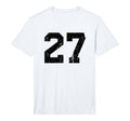 Number 27 Sport Black Distressed Uni T-Shirt - Novelty Apparel Men Women - T-Shirt, Sweatshirt, Hoodie