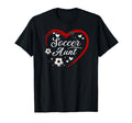 Soccer Aunt Heart Aunt Soccer Player T-Shirt - Minimalist Print Men Women - T-Shirt, Sweatshirt, Hoodie