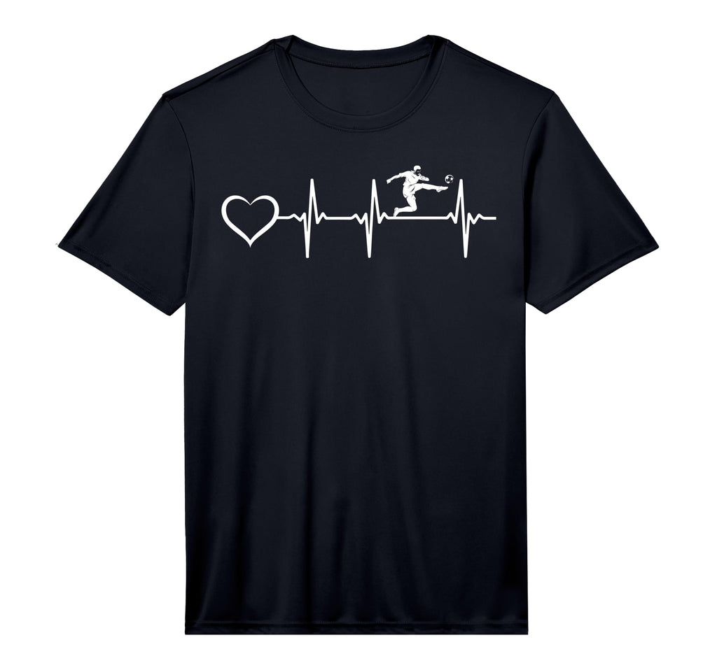 Soccer Heartbeat Heart Soccer Player T-Shirt - Graphic Print Unisex - T-Shirt, Sweatshirt, Hoodie