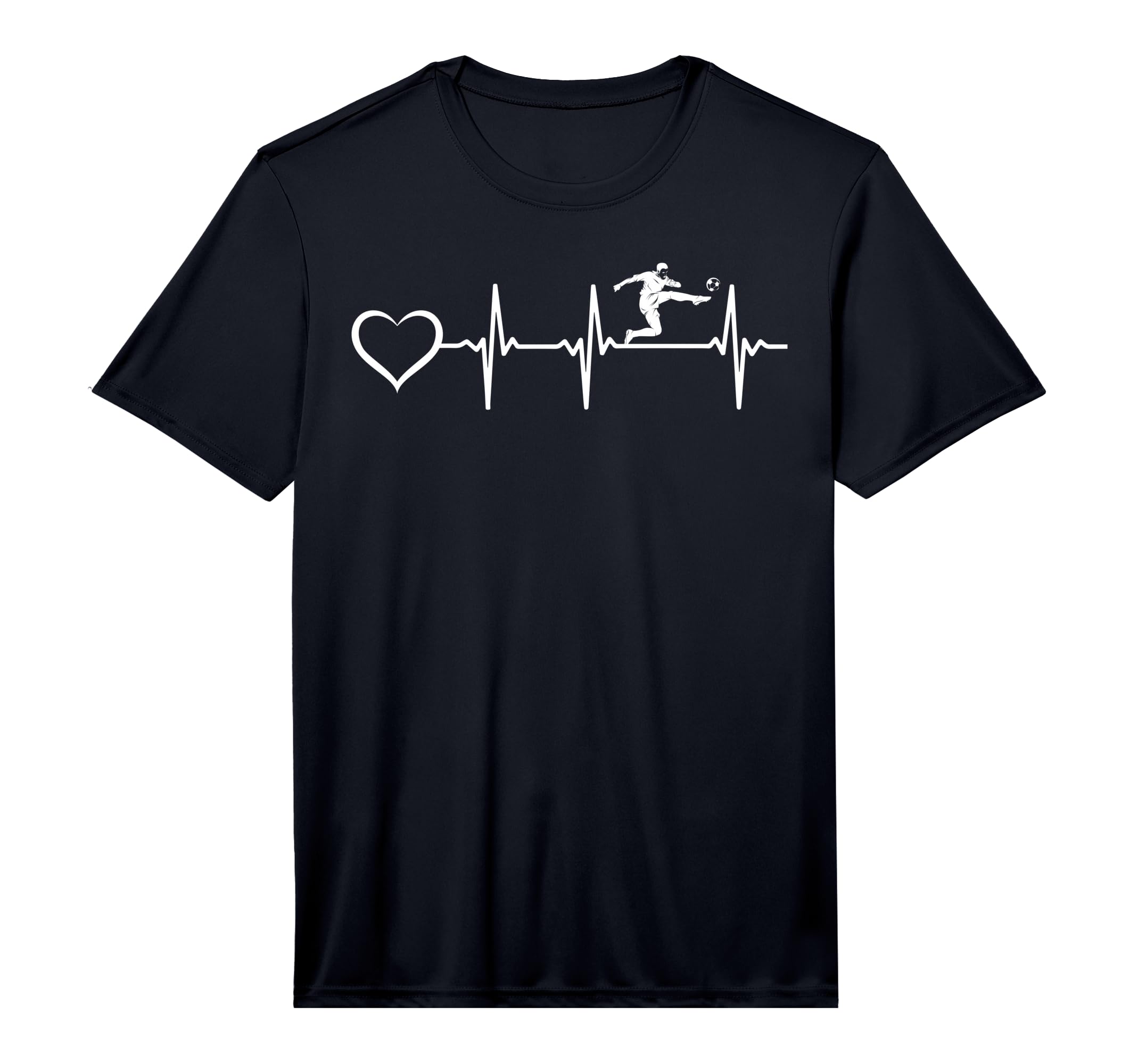 Soccer Heartbeat Heart Soccer Player T-Shirt - Graphic Print Unisex - T-Shirt, Sweatshirt, Hoodie