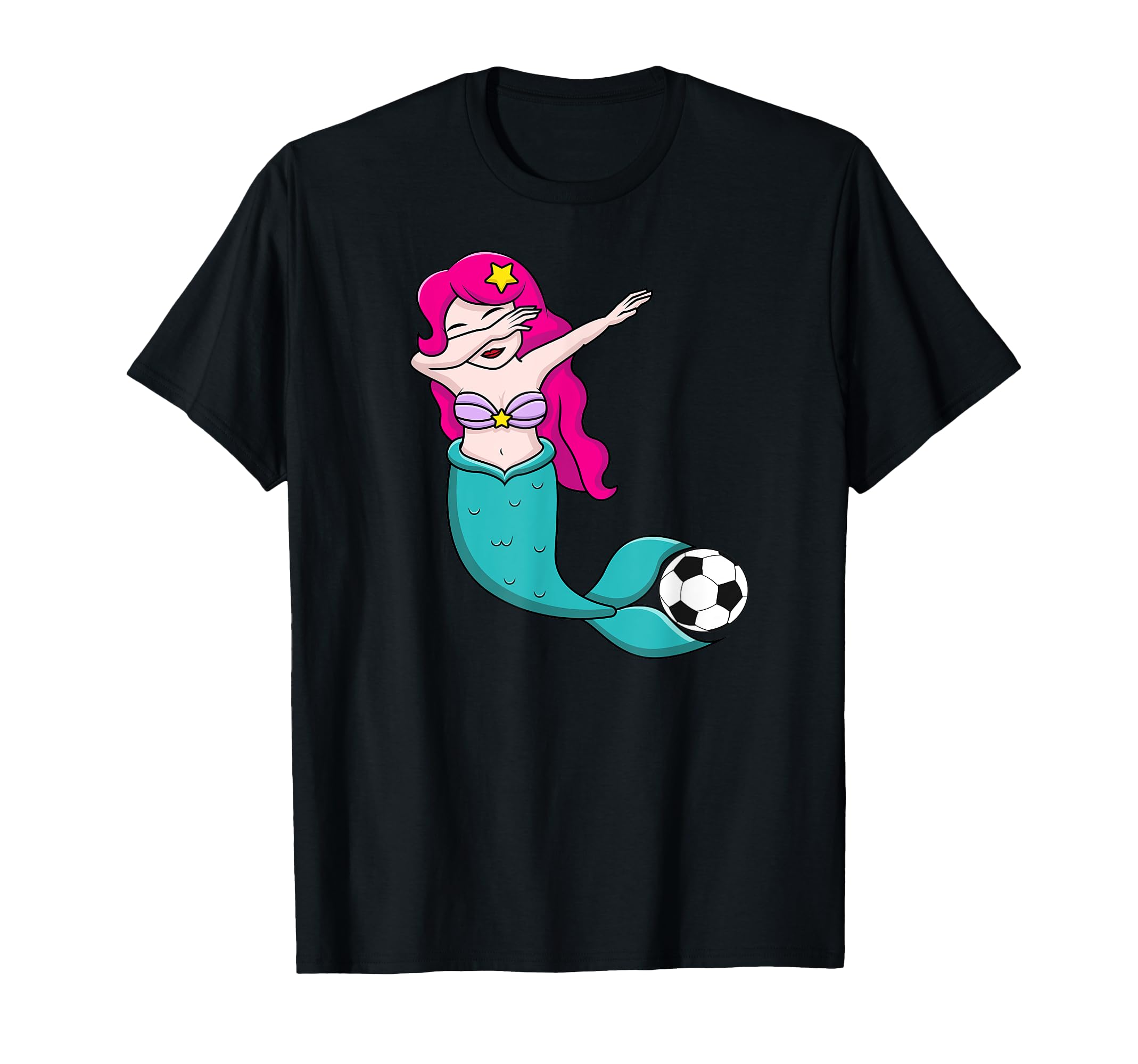 Dabbing Mermaid Soccer Soccer Gift T-Shirt - Graphic Print Unisex - T-Shirt, Sweatshirt, Hoodie