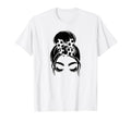 Messy Bun Sports Fan Team Soccer Bow T-Shirt - Aesthetic Graphic Men Women - T-Shirt, Sweatshirt, Hoodie