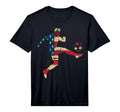 Usa American Flag Soccer Player T-Shirt - Minimalist Print Men Women - T-Shirt, Sweatshirt, Hoodie