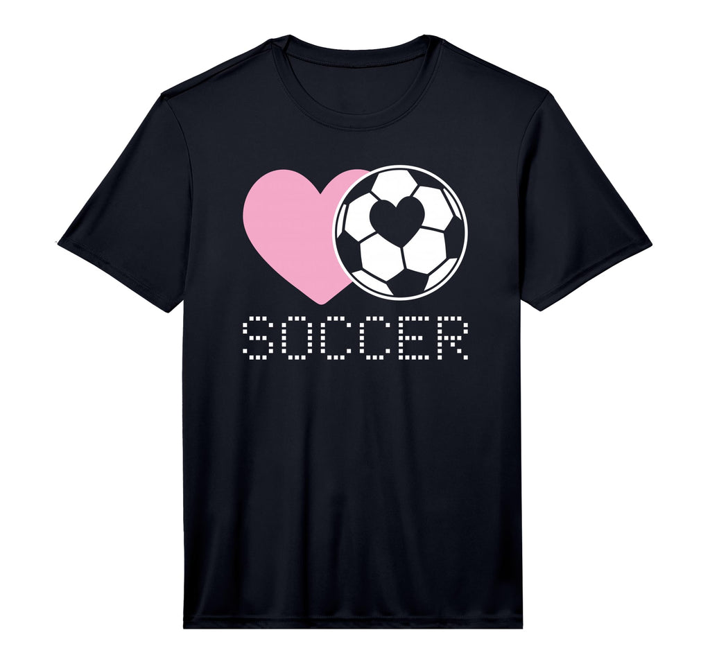 Soccer Lover Heart And Ball T-Shirt - Custom Art Print Men Women - T-Shirt, Sweatshirt, Hoodie