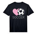 Soccer Lover Heart And Ball T-Shirt - Custom Art Print Men Women - T-Shirt, Sweatshirt, Hoodie