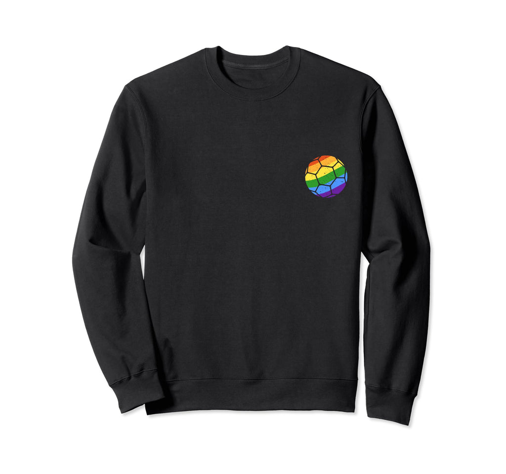 Soccer Rainbow Flag Ball Lgbt Sweatshirt - Aesthetic Graphic Men Women - T-Shirt, Sweatshirt, Hoodie