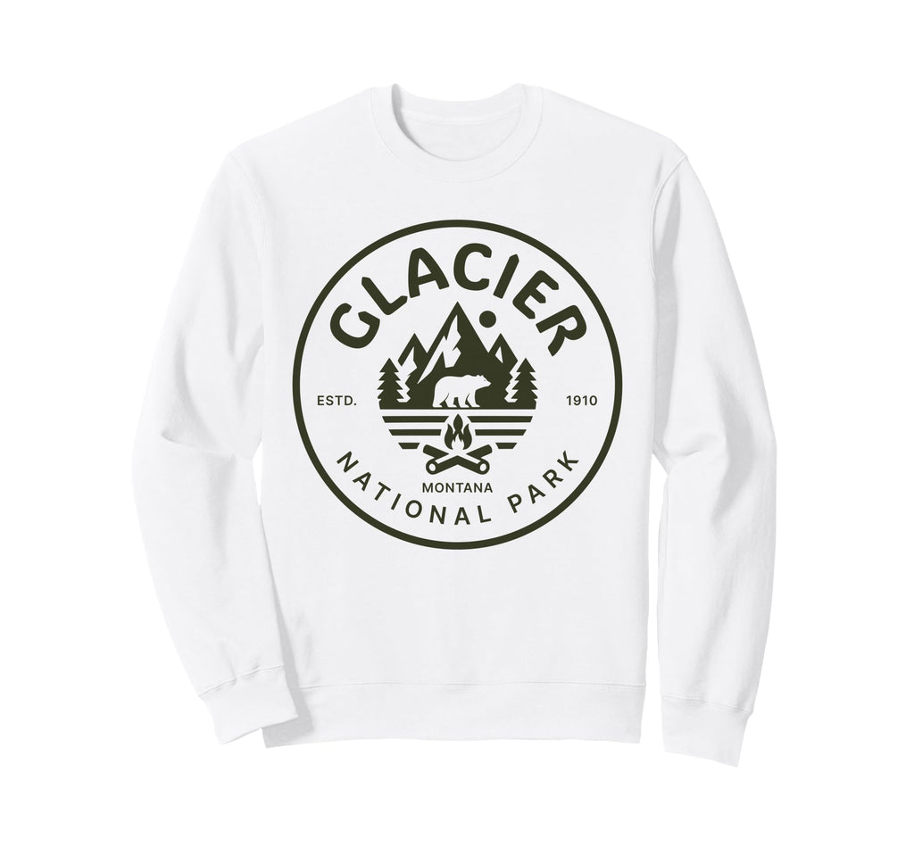 Glacier National Park Montana Usa Sweatshirt - Casual Everyday Wear Unisex - T-Shirt, Sweatshirt, Hoodie