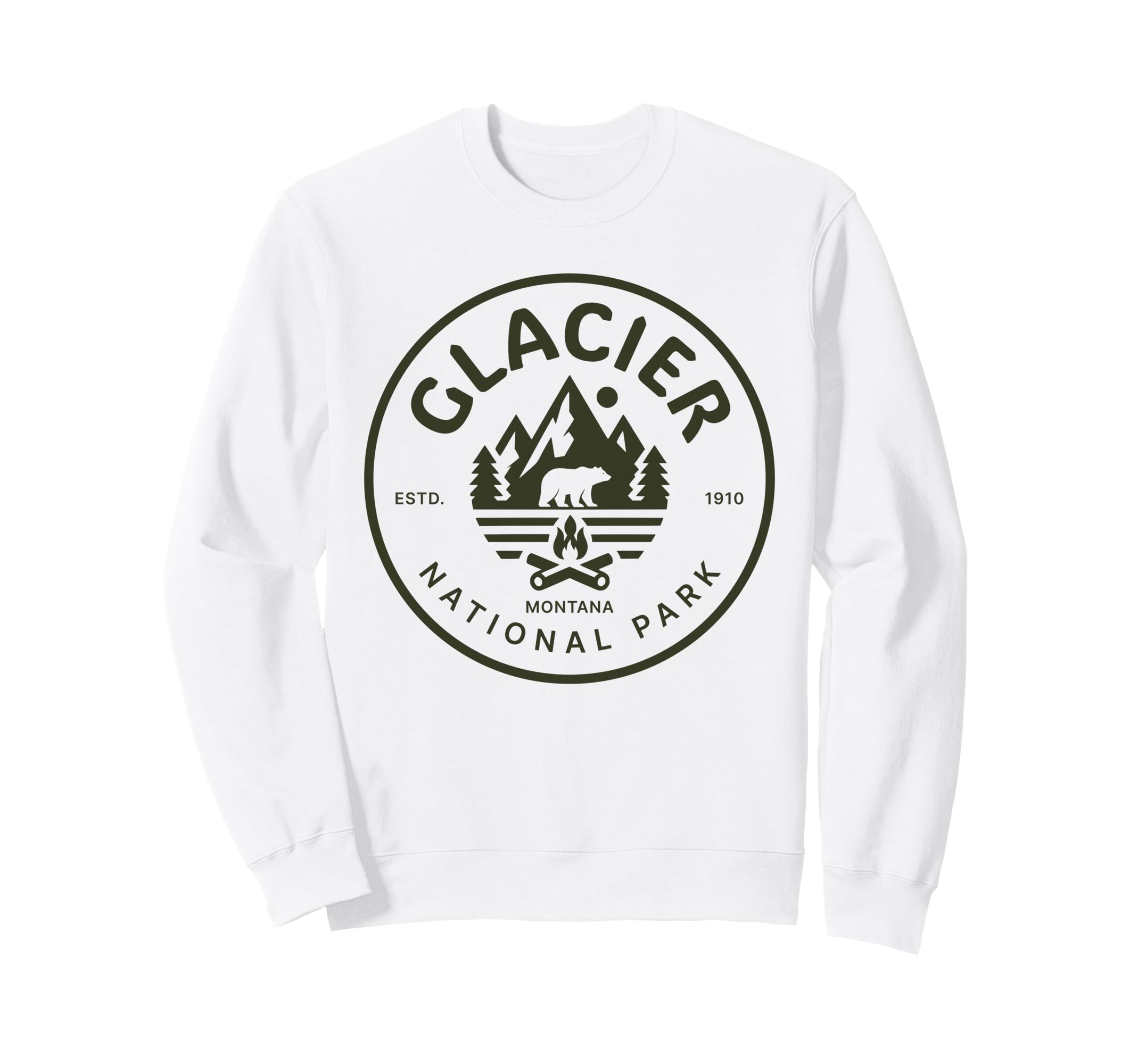 Glacier National Park Montana Usa Sweatshirt - Casual Everyday Wear Unisex - T-Shirt, Sweatshirt, Hoodie