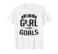 Kicking Soccer Ball Be Goals T-Shirt - Minimalist Print for Adults - T-Shirt, Sweatshirt, Hoodie