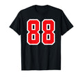 White Red Sports Team Number 88 T-Shirt - Aesthetic Graphic Men Women - T-Shirt, Sweatshirt, Hoodie