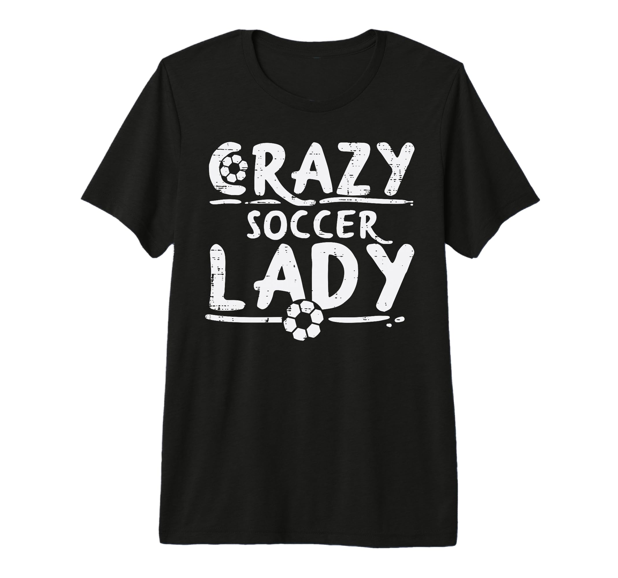 Crazy Soccer Lady Funny Sport T-Shirt - Minimalist Print Men Women - T-Shirt, Sweatshirt, Hoodie