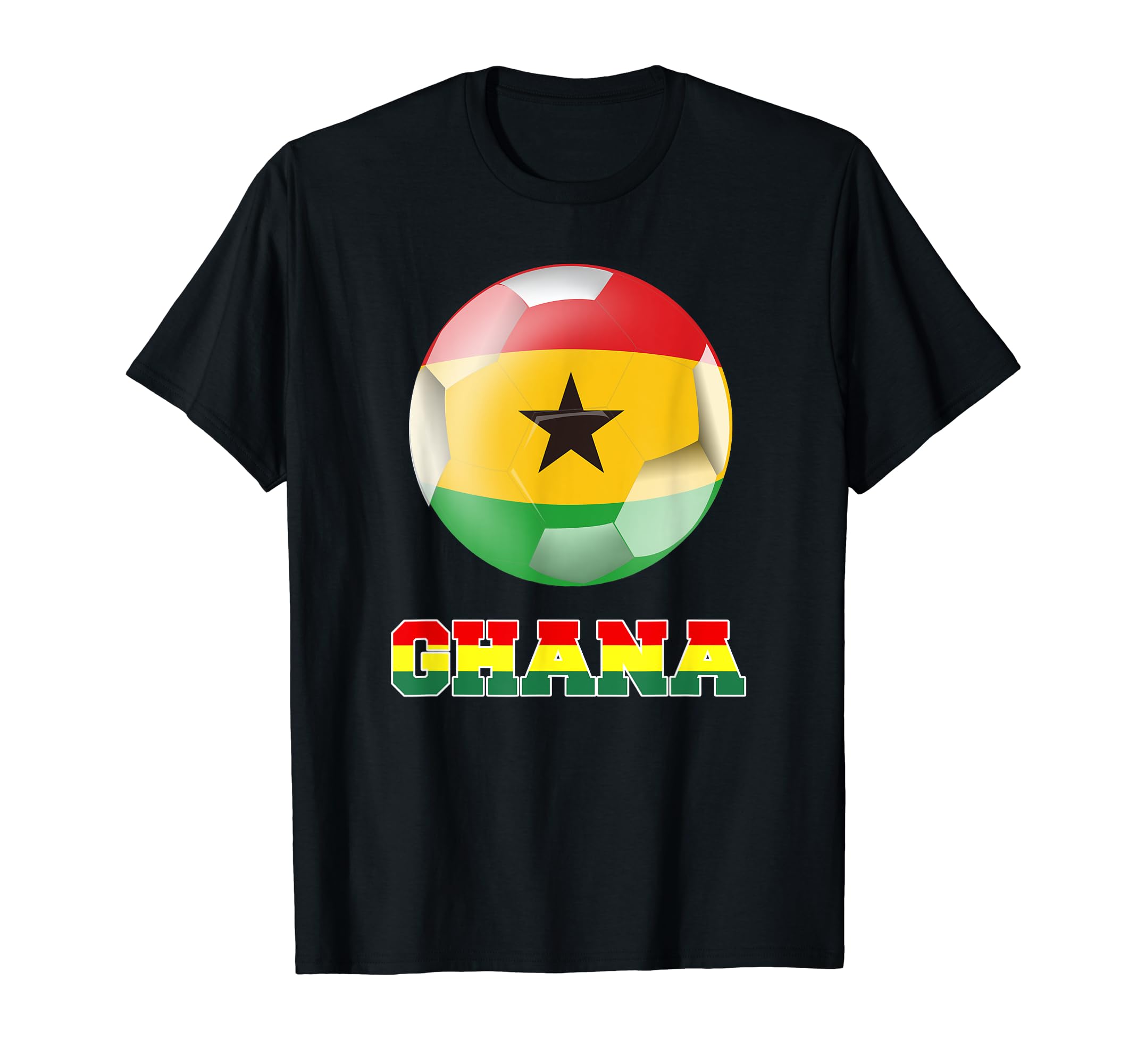 Ghana Soccer Ghanaian Flag Soccer T-Shirt - Aesthetic Graphic for Adults - T-Shirt, Sweatshirt, Hoodie
