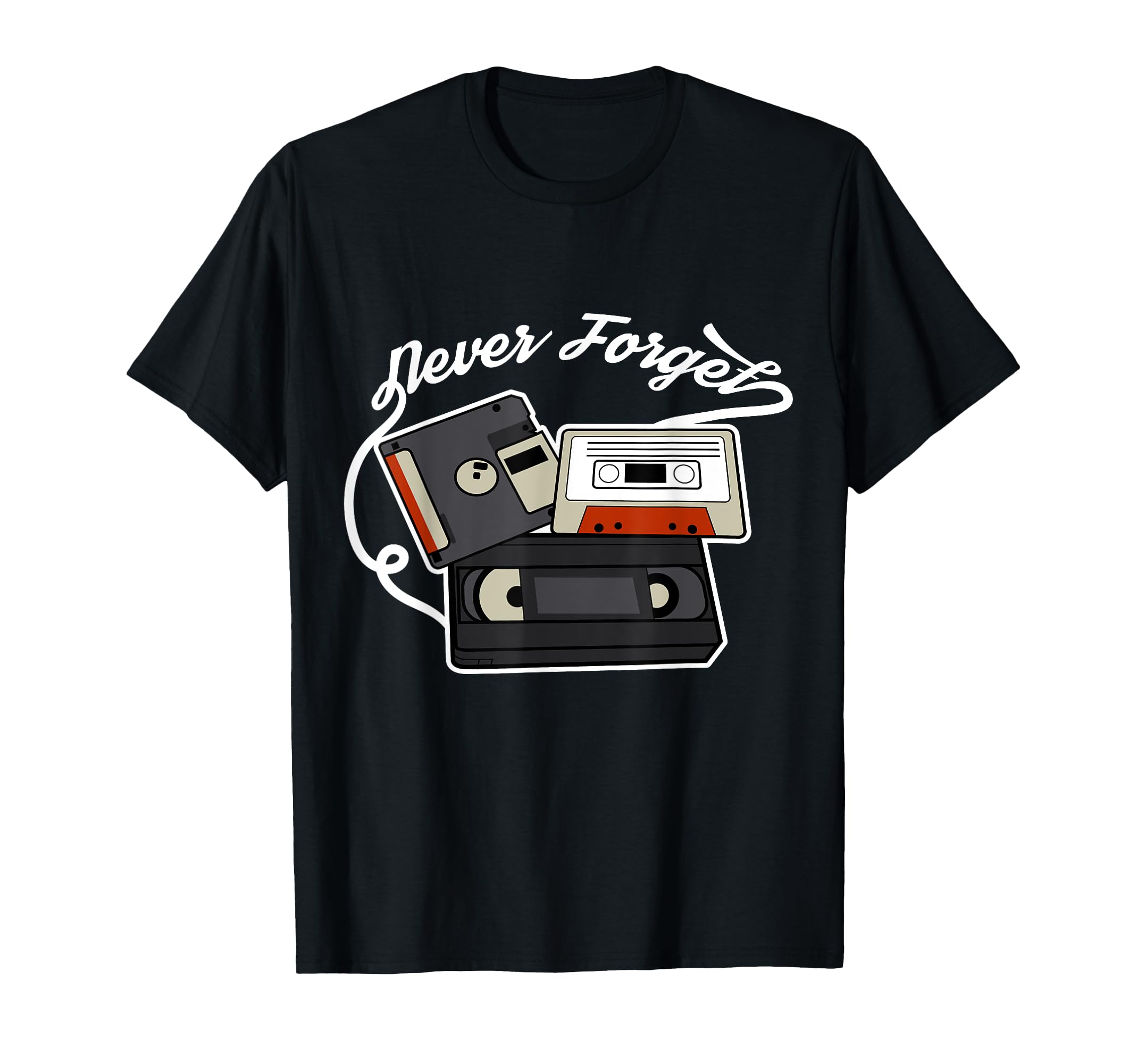 Never Forget Vhs Floppy Disc And T-Shirt - Streetwear Style Unisex - T-Shirt, Sweatshirt, Hoodie
