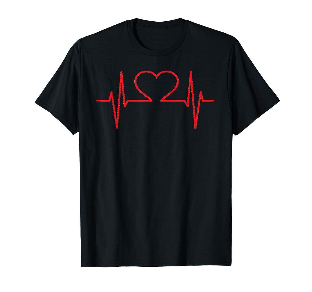 Valentines Day Red Heart Ekg T-Shirt - Streetwear Style for Adults - T-Shirt, Sweatshirt, Hoodie