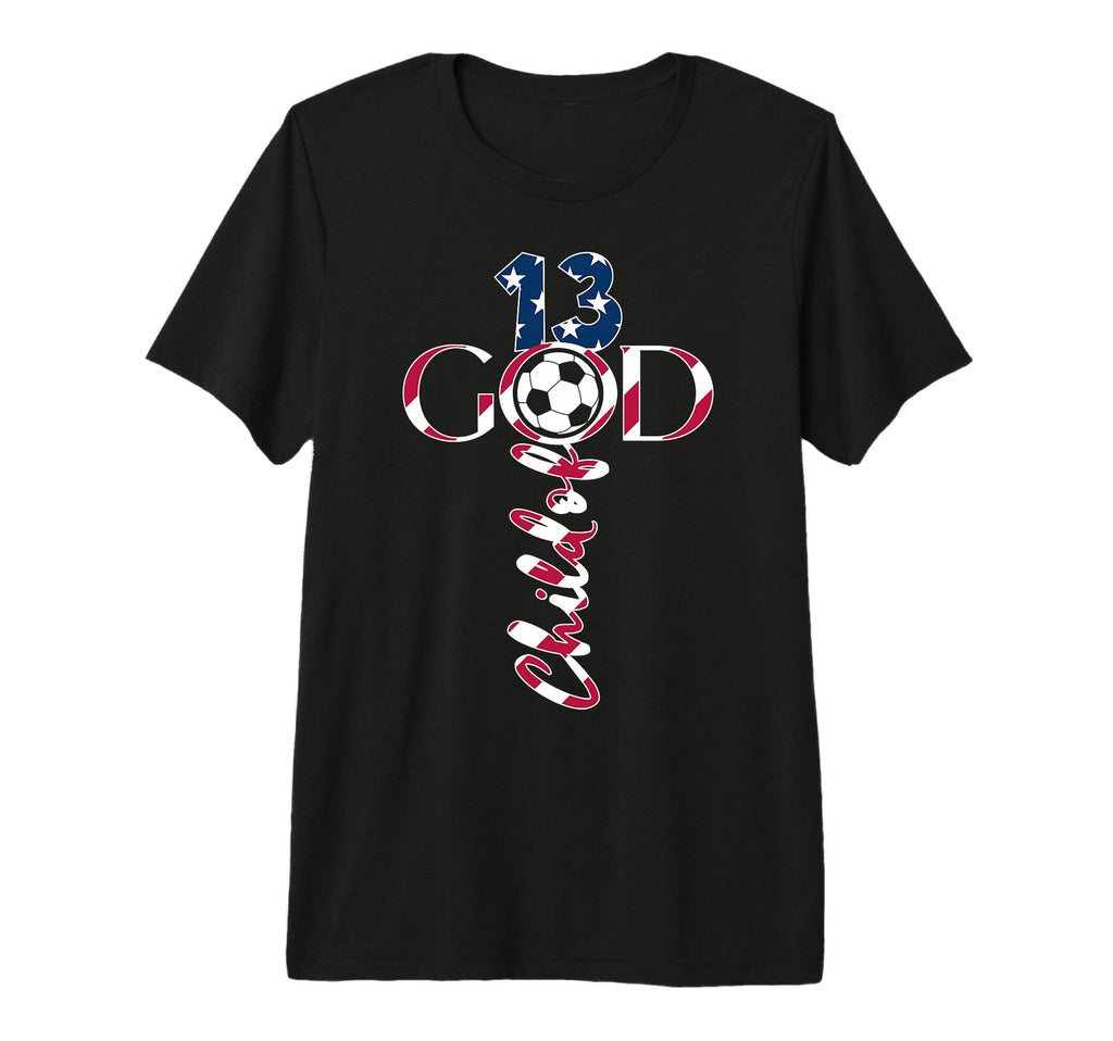 Jesus 13 Years Child God Soccer 13Th T-Shirt - Minimalist Print Men Women - T-Shirt, Sweatshirt, Hoodie