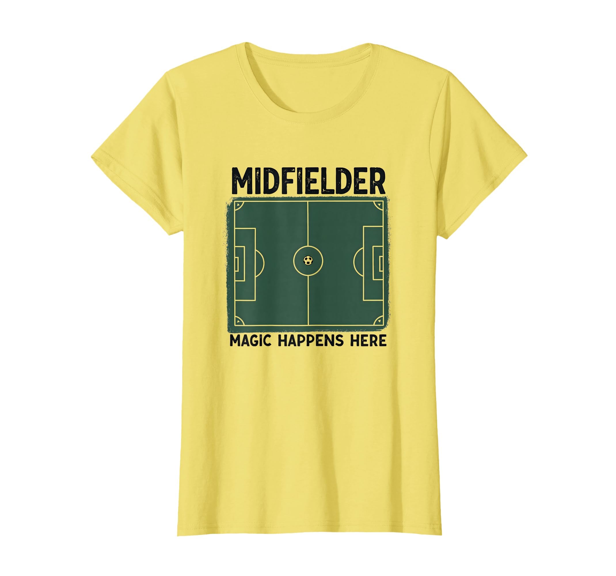 Midfielder Magic Happens Here Soccer T-Shirt - Trendy Graphic Men Women - T-Shirt, Sweatshirt, Hoodie