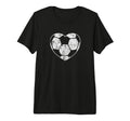 Soccer Ball Heart Shape Mom Parent T-Shirt - Minimalist Print Men Women - T-Shirt, Sweatshirt, Hoodie