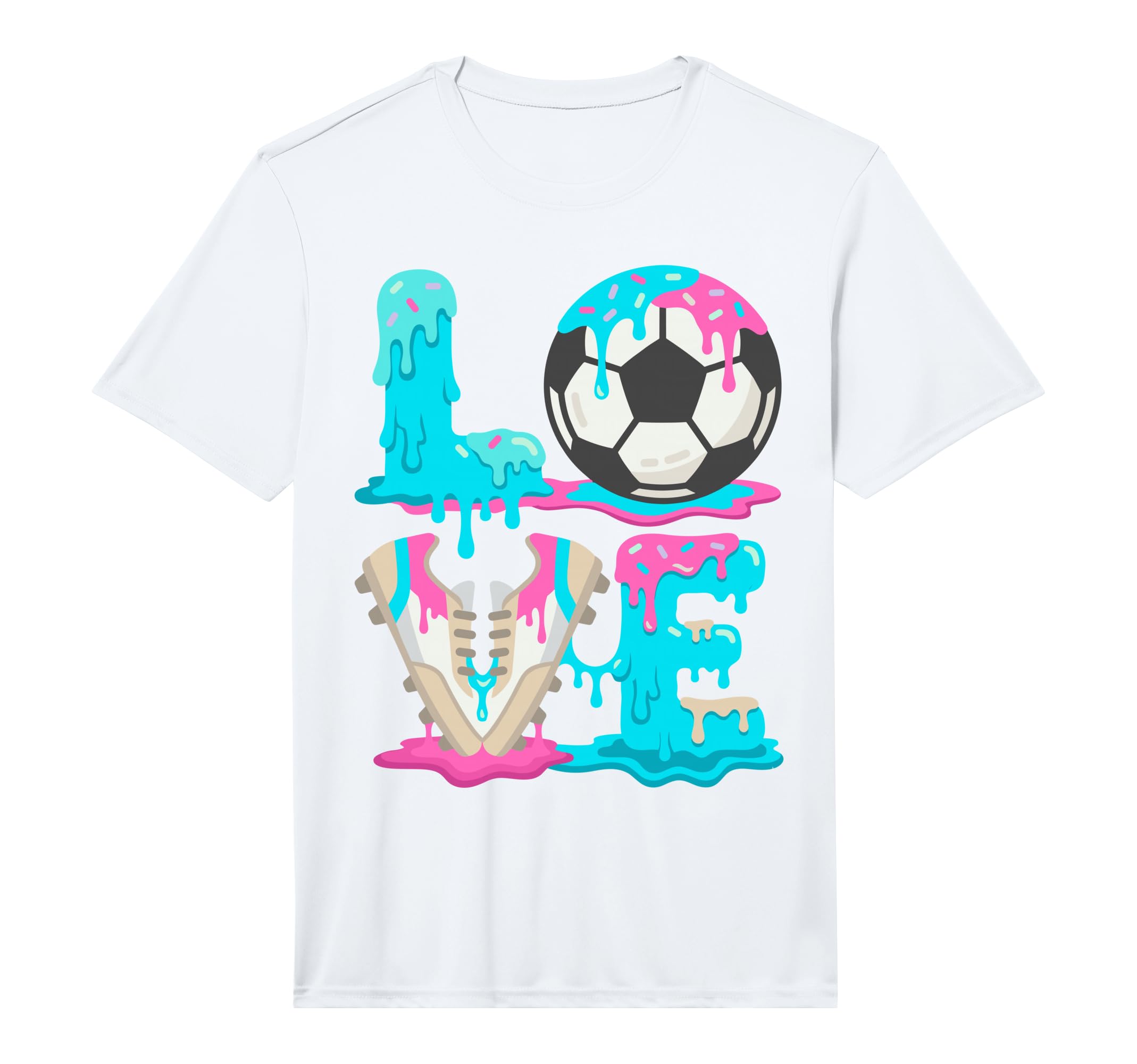 Soccer Love Dripping Ball Cleats T-Shirt - Streetwear Style for Adults - T-Shirt, Sweatshirt, Hoodie